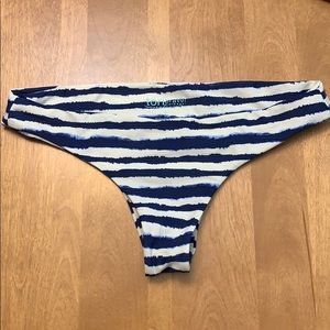 Cheeky striped bathing suit bottom